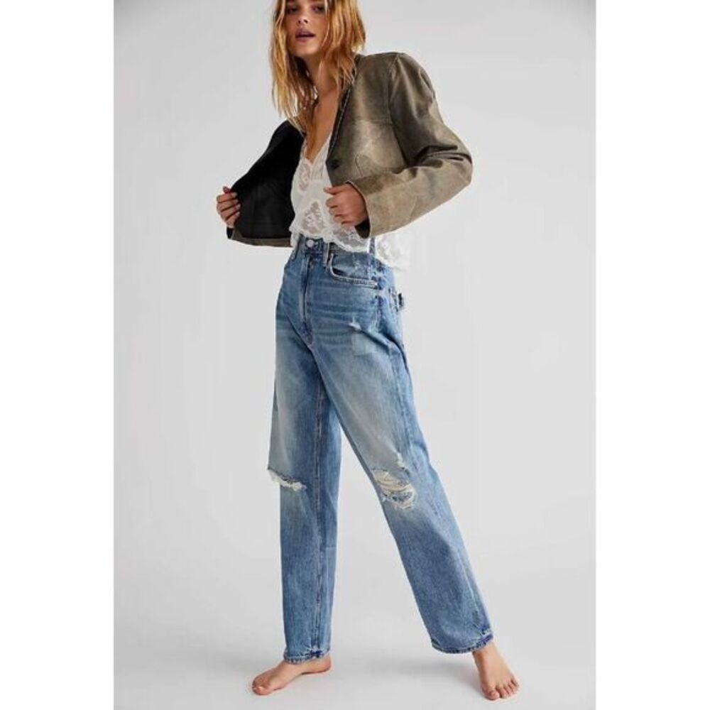 Mother Jeans size 26 NEW‎ Straight High Waist Study Hover We Are Castaways Denim